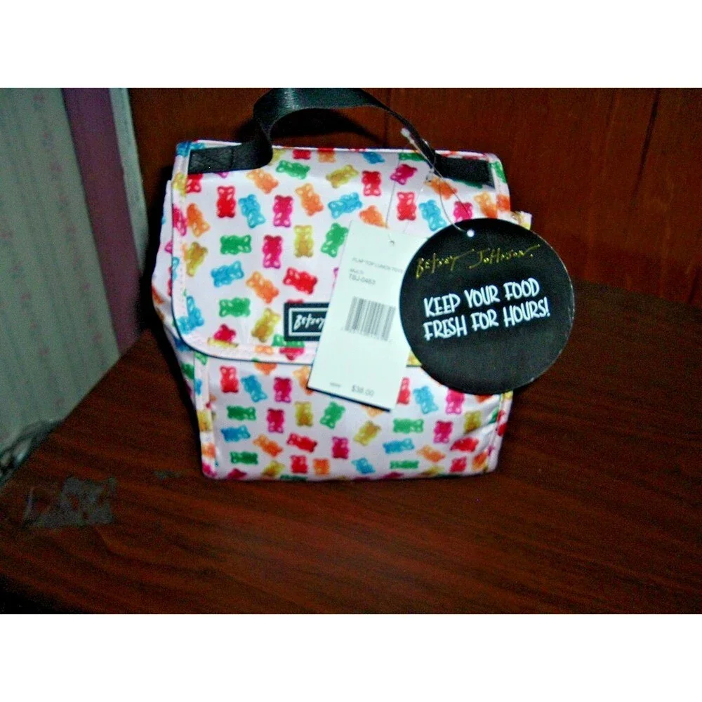 Betsey Johnson Insulated Lunch Box Tote Gummy Bears Theme New with Tags